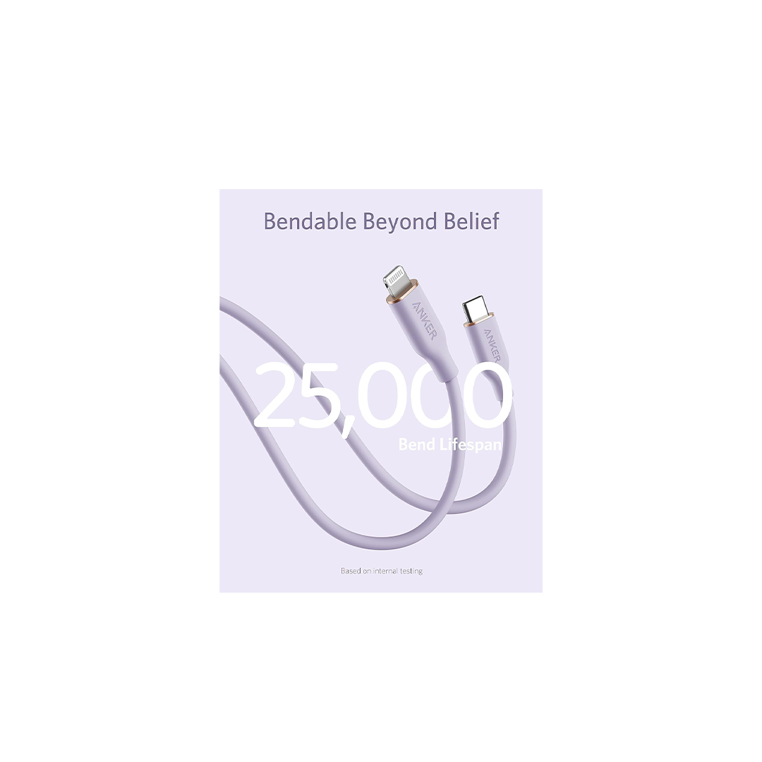 Anker PowerLine III Flow USB-C to Lightning 1.8m - Purple Anker PowerLine III Flow USB-C to Lightning 1.8m - Purple